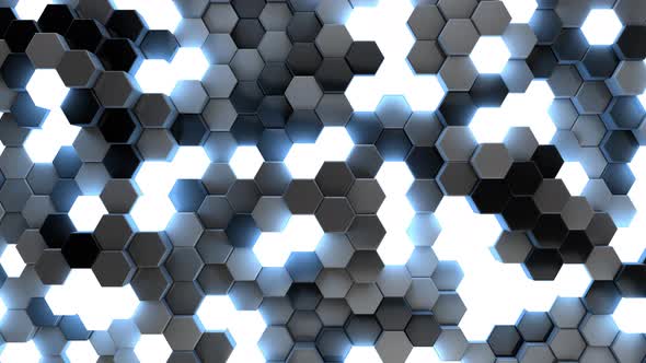 Hexagon Glowing Background 05 - 4K