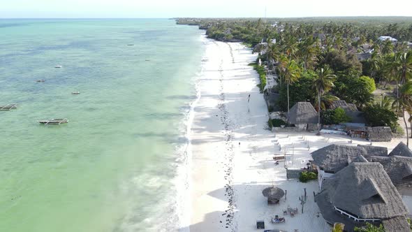 Tanzania  Aerial View of the Beach on Zanzibar Island