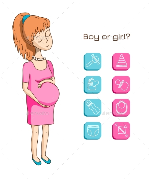 Pregnant Woman and Baby Icon