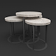 Designer Side Table Set - 3DOcean Item for Sale