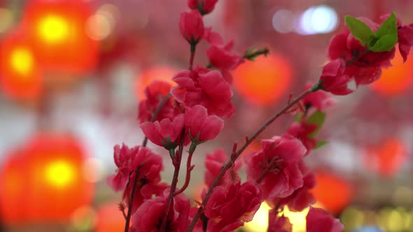 Chinese new year artificial blossom flower