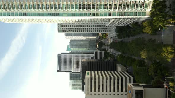 Vertical Drone Footage Brickell Avenue Miami Fl