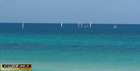 Boats Sailing Caribbean Coast | Full HD