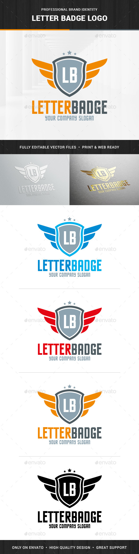 Letter Badge Logo Template