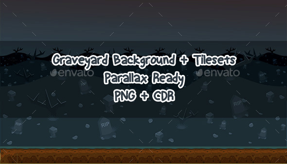 Graveyard Background with Tilesets