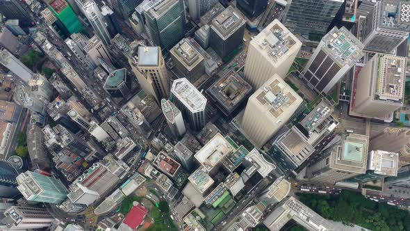 Top view of Hong Kong city