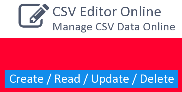 online CSV Editor - PHP CRUD