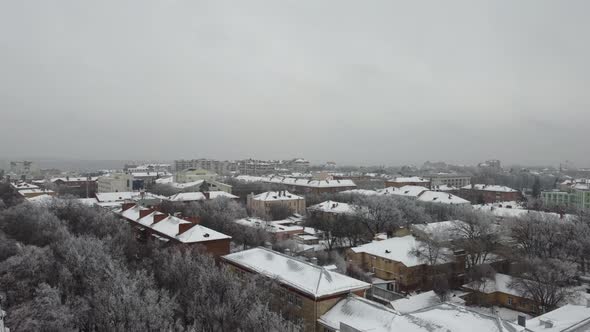 Aerial View of Poltava City in Ukraine