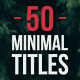 Minimal Titles - VideoHive Item for Sale