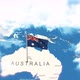 Australia Map And Flag With Clouds - VideoHive Item for Sale