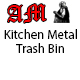 Kitchen Metal Trash Bin