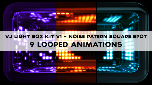 Vj Light Box Kit V1 - Noise Patern Square Spot Pack