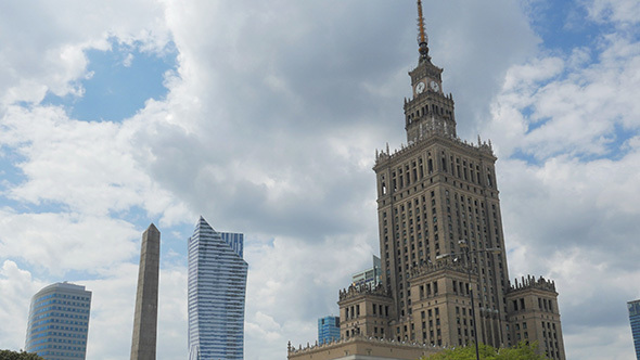 Stalin Building Culture Science Palace Warsaw Poland