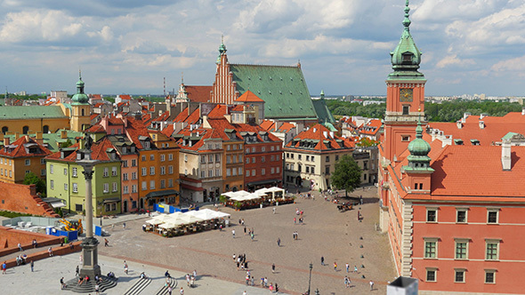 View of Warsaw Old Town Square, Poland