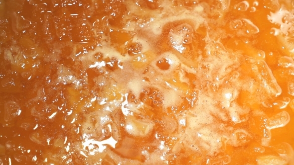 Preparation Of Pumpkin Jam On The Hob In a Saucepan