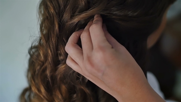 Hairdresser Makes The Hair Style