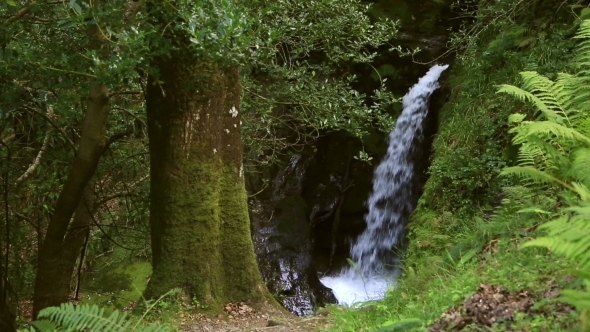 Beautiful Waterfall In Glendalough