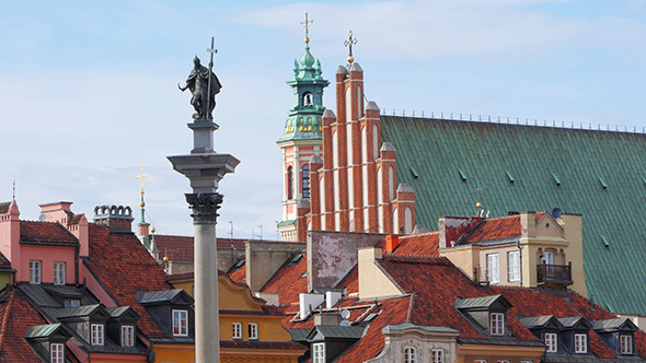 View of Warsaw Old Town Square, Poland