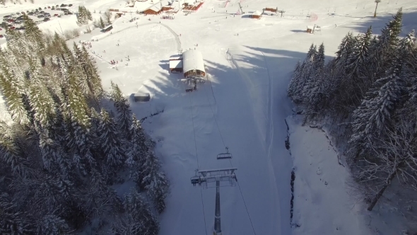 Aerial View of The Ski Resort
