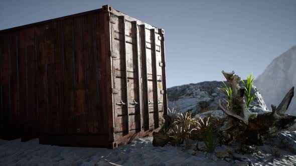 Abandoned Shipping Container in the Desert