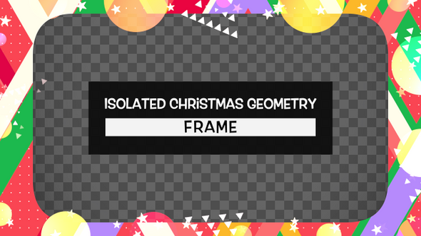 Isolated Christmas Geometry Frame