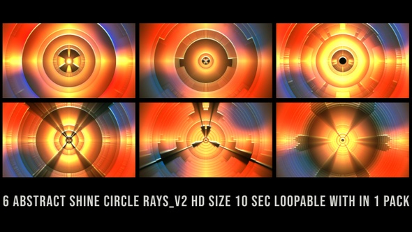 Abstract Shine Circle Rays Orange Pack V02 alt