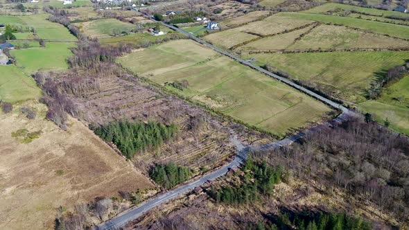 Aerial View of Frosses in County Donegal  Ireland