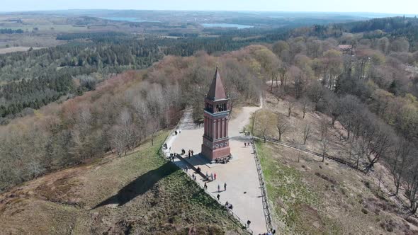 Aerial view of The Mountain of Heaven, Denmark