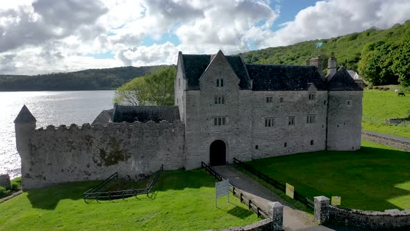 Aerial View of Parke's Castle in County Leitrim Ireland