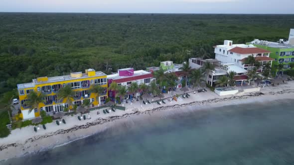 Aerial view on Akumal bay resort - Yucatan - Mexico