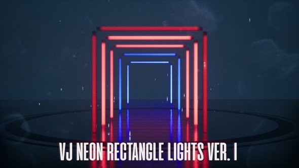 VJ Neon Rectangle Lights Loops Ver.1 - 4 Pack alt