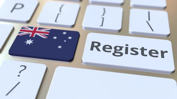 Register Text and Flag of Australia on the Keyboard