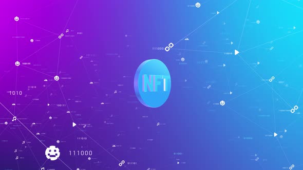 NFT non fungible token Animation 4K