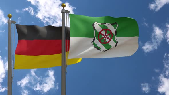 Germany Flag Vs Gutersloh Gütersloh City Flag on Flagpole