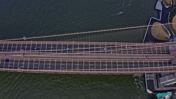 Brooklyn Bridge with Manhattan and East River