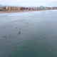 Surf training, Pacific Ocean (La Serena, Chile) aerial view, drone footage - VideoHive Item for Sale