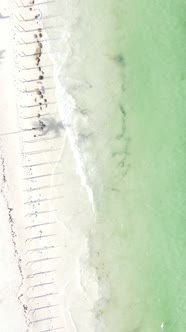 Vertical Video of the Beach on Zanzibar Island Tanzania