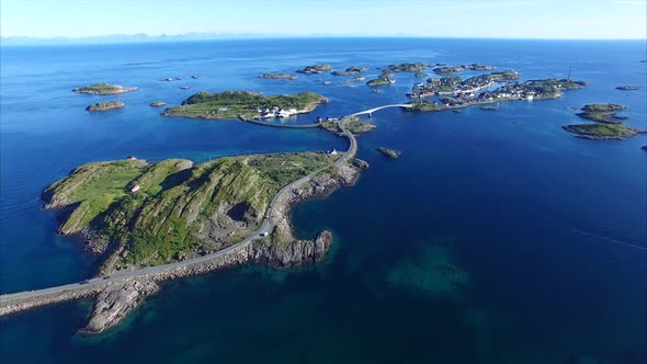 Road to Henningsvaer on Lofoten islands, Norway