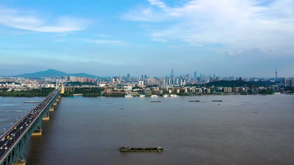urban construction landscape,yangtze river bridge