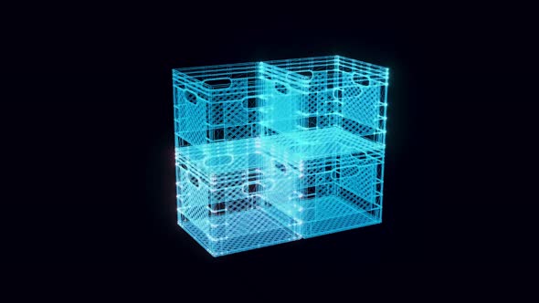 Plastic Box Hologram Rotating 4k