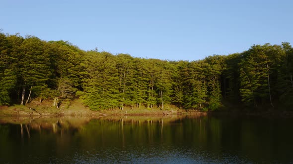 Aspromonte Park Mountain in Calabria with Lake