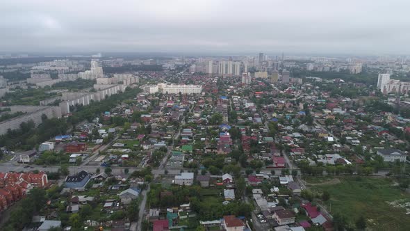 Aerial view of a housing estate in big city 06