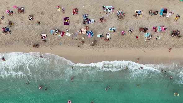 Texture of the sea aerial view 4K