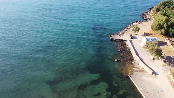 Aerial View of Agios Panteleimonas, Istro, Crete, Greece.