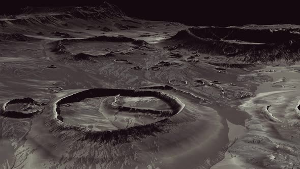 Moon Surface with Many Craters