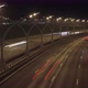 highway at night time-lapse, zoom in - VideoHive Item for Sale