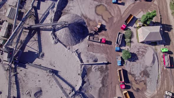 Stone Sorting Conveyor Belt in a Large Quarry