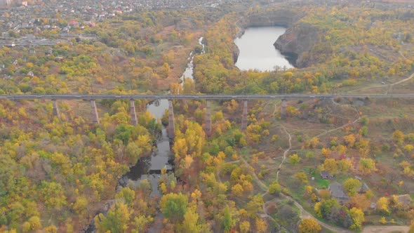 Railway Bridge And Quarry