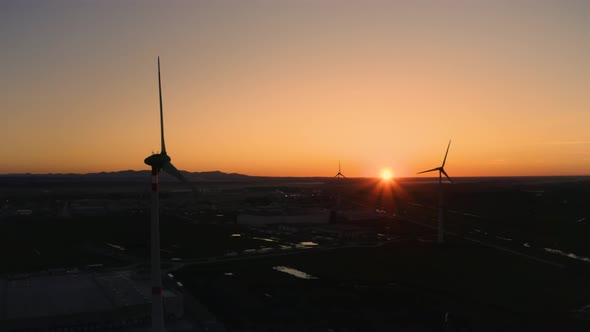 Wind Farm Silhouette