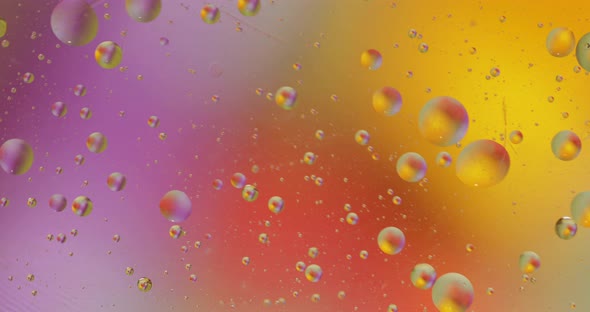 Fantastic Structure of Colorful Bubbles. Chaotic Motion. Abstract Background